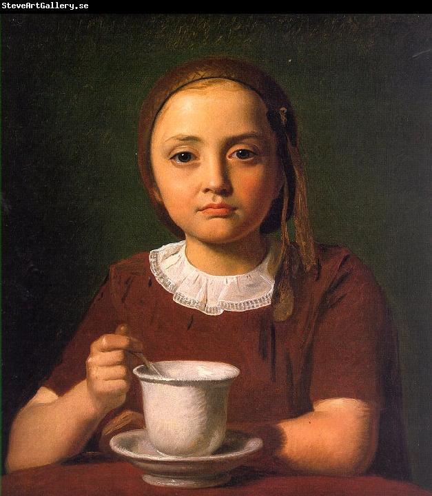 Constantin Hansen Little Girl with a Cup